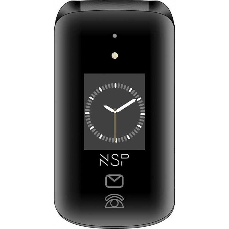 NSP 2700DS ΚΙΝΗΤΟ ΜΕ  ΠΛΗΚΤΡΑ  2G FLIP 2.8" 128MB/64MB DUAL SIM RADIO-MP3/MP4 SOS BUTTON BLACK GR (8324000)