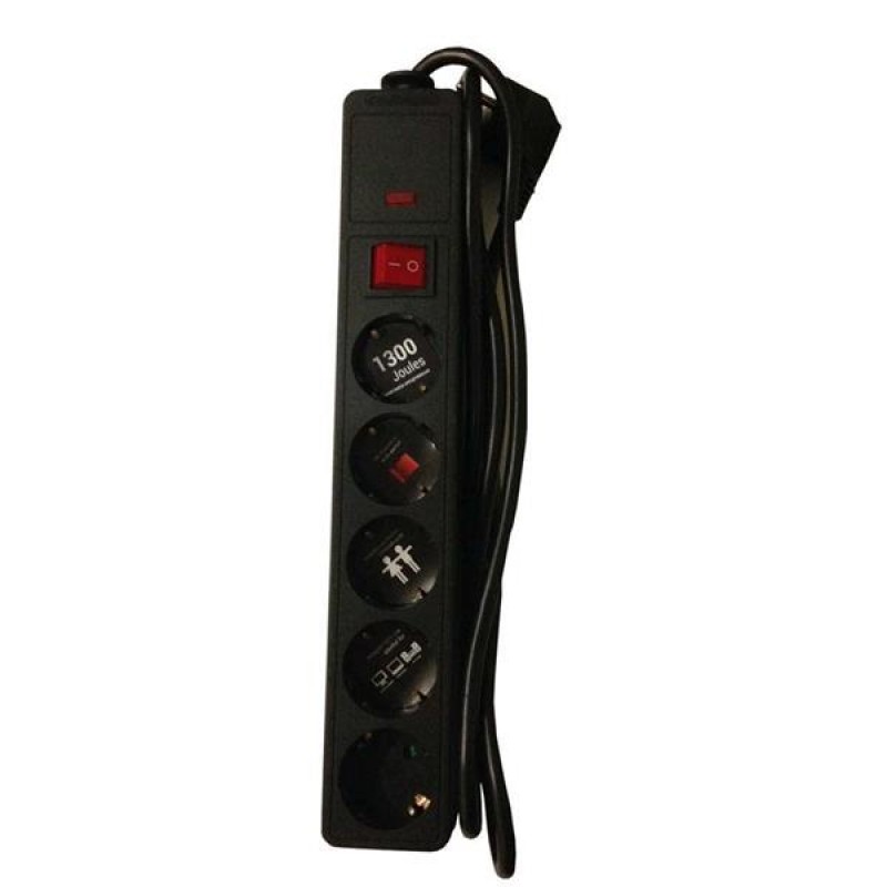 Eurolamp 147-62107 Πολύπριζο υπέρτασης 5 θέσεων με καλώδιο & διακόπτη 1,5m, 3X1,5mm, ΜΕ ΠΡΟΣΤΑΣΙΑ ΕΠΑΦΩΝ (147-62107)