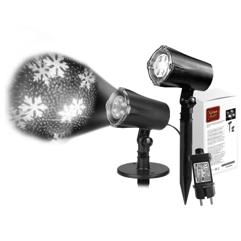 Προτζέκτορας 4 LED Χιονοθύελλα Ip44 Καλύπτει Επιφάνεια 40+ m2 (93-3515)