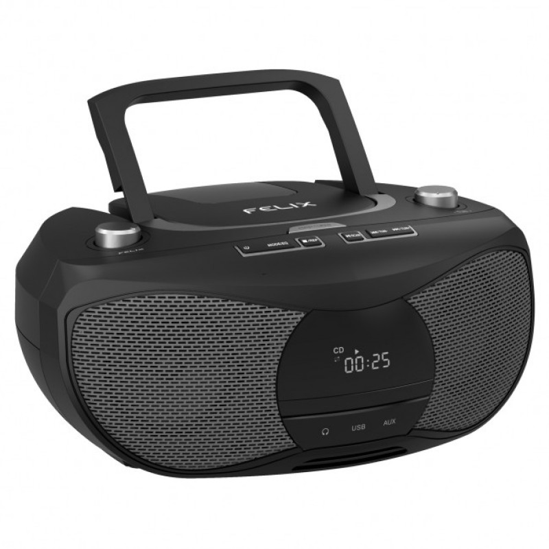 FELIX FCD-3918/BK Φορητό Ράδιο/CD/MP3/USB Player Με Bluetooth Μαύρο