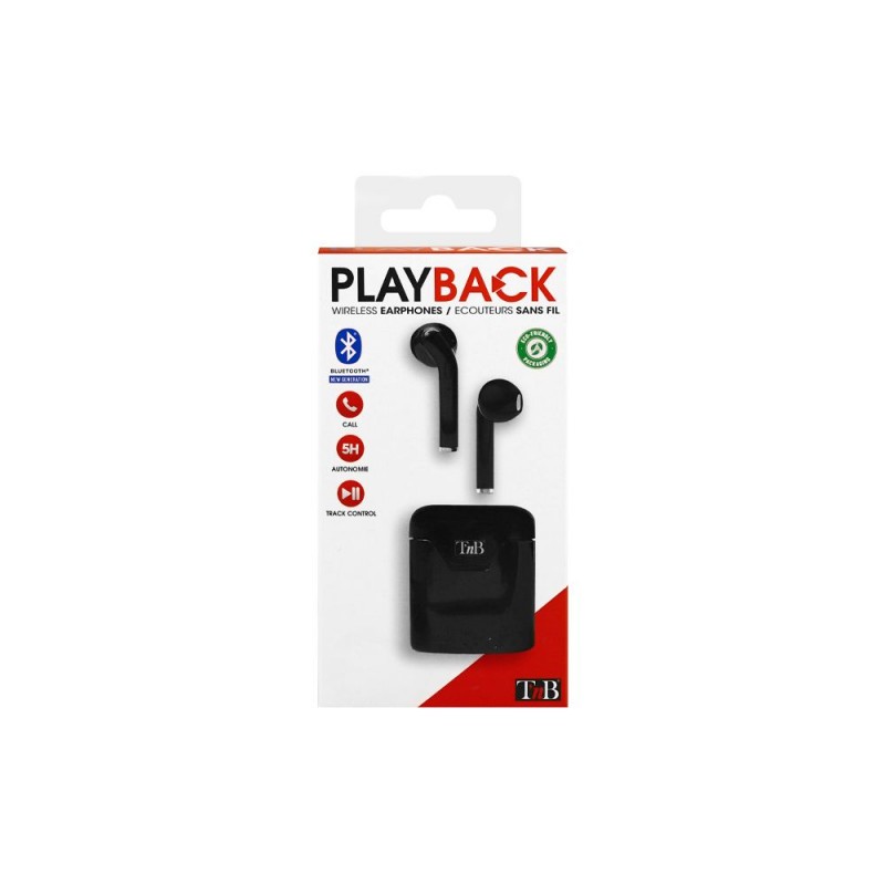 TnB EBPLAYBKTWS Ακουστικά Bluetooth με θήκη φόρτισης Mαύρα (070053)