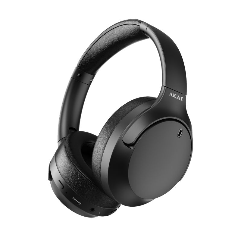 Akai BTH-P200ANC Ασύρματα over ear αναδιπλούμενα ακουστικά με Bluetooth, Handsfree, Aux-In και ANC (110591-0018)