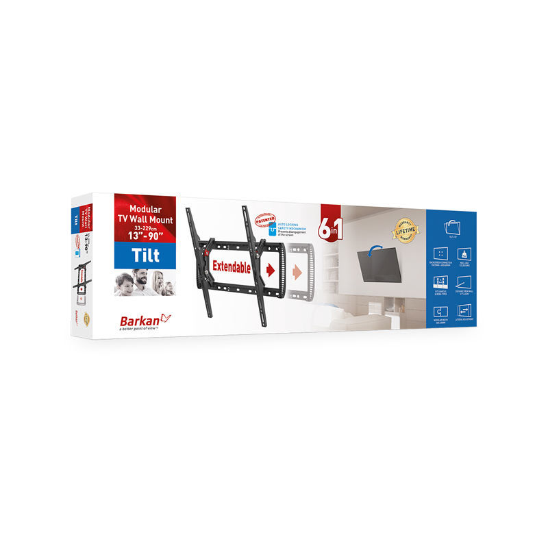 Barkan BM410T Βάση Τηλεόρασης Τοίχου 13" - 90" με Κλίση (950029)