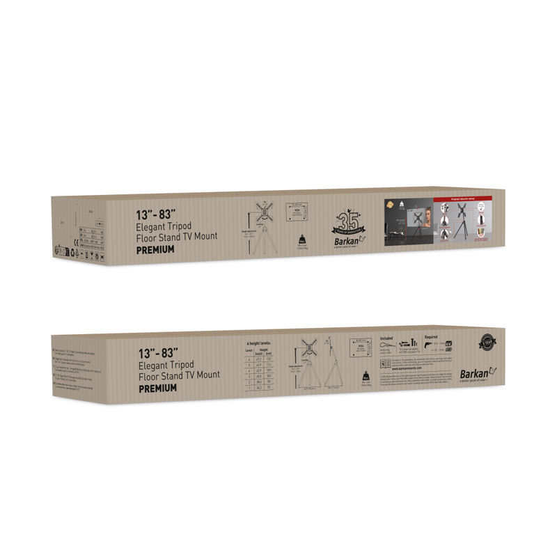 Barkan DTP410 Βάση Τηλεόρασης Δαπέδου 13" - 83" σε Τρίποδο (950033)