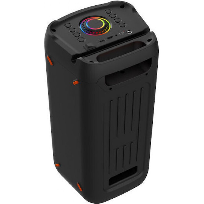 OSIO OBT-8020 Φορητό ηχείο Bluetooth με USB, LED, AUX, TF, RC, FM, TWS και ενσ. μικρόφωνο – 60W