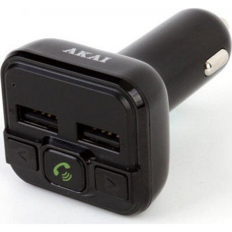 Akai FMT-20BT FM Transmitter Hands Free και φορτιστής αυτοκινήτου με Bluetooth, micro SD και 2 USB (110585-0007)