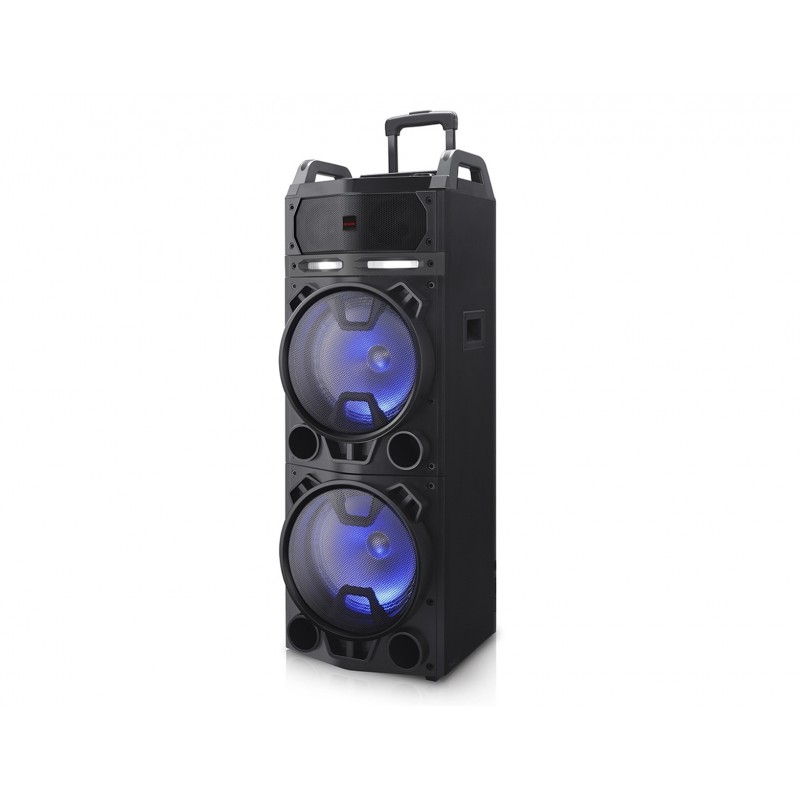 Aiwa KBTUS-900 Ηχείο Karaoke με Ασύρματο Μικρόφωνο και Εφέ Φωτισμού Earthquake Μαύρο (KBTUS-900)