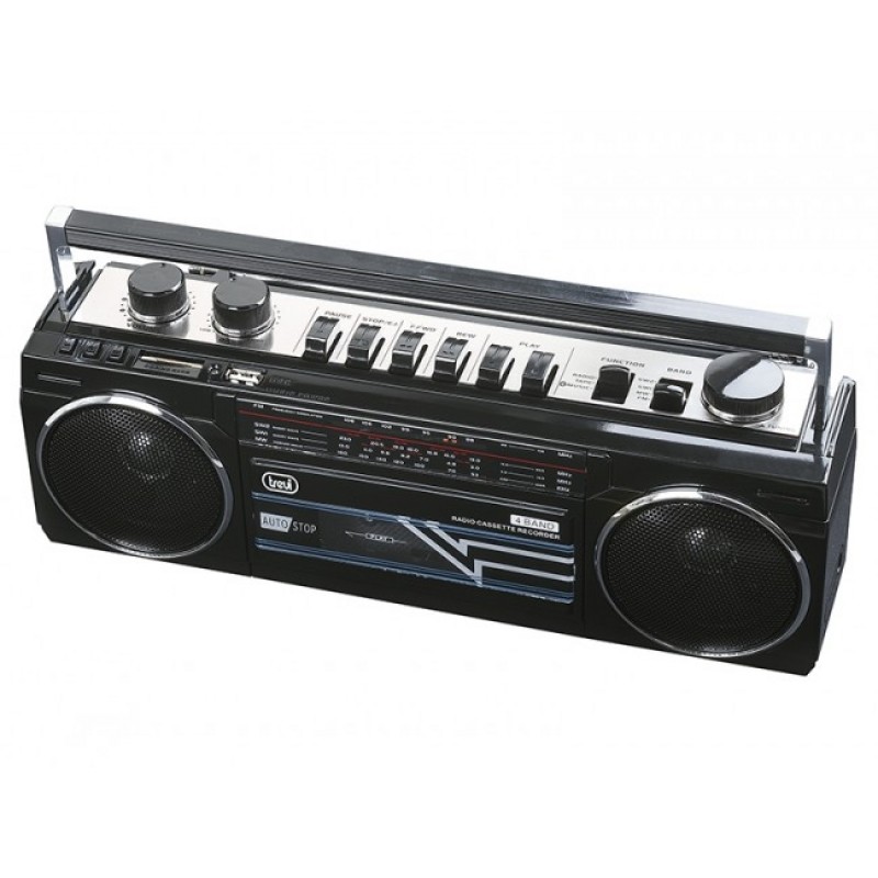 Trevi RR-501BT/ ΒΚ Ρετρό Ραδιοκασετόφωνο με USB/SD Μαύρο