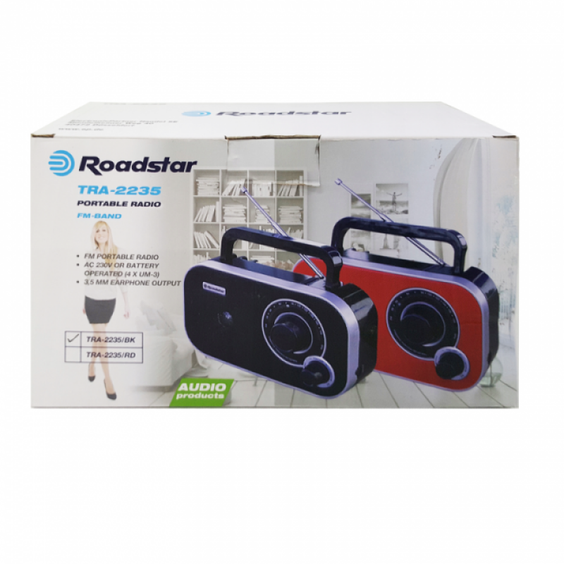 Roadstar TRA-2235 RD Φορητό Ραδιόφωνο FM kokkino