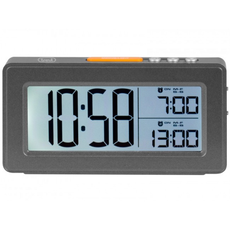 TREVI SLD-3P40 Ψηφιακό Ρολόι-Ξυπνητήρι Gun Metal Black 