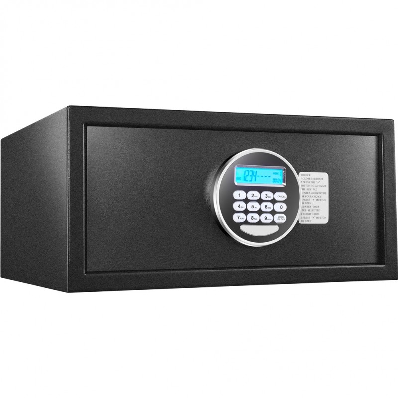 DARWIN DRW-204 Χρηματοκιβώτιο Ασφαλείας με οθόνη LCD, κλειδαριά με μοτέρ & φωτισμό, 42x37x20cm