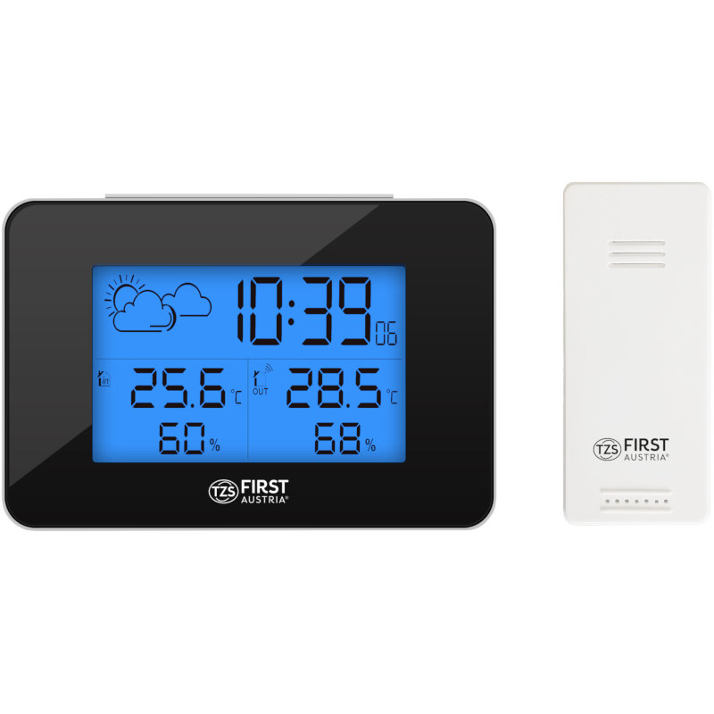 First Austria FA-2461-6-BA Ασύρματος μετεωρολογικός σταθμός με αισθητήρα εξωτερικού χώρου και ξυπνητήρι (199210-0001)