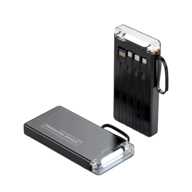 Powerbank S106, Powerbank με χωρητικότητα 10.000mah, USB-A, USB-C, Μαύρο (811276black)