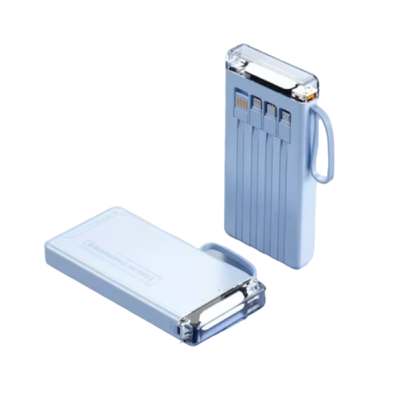 Powerbank, S106, Powerbank με χωρητικότητα 10.000mah, USB-A, USB-C, Blue (811276blue)