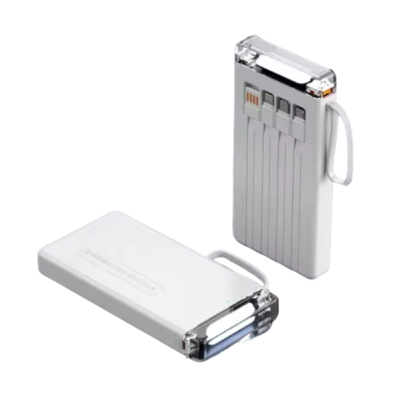Powerbank, S106, Powerbank με χωρητικότητα 10.000mah, USB-A, USB-C, White (811276white)