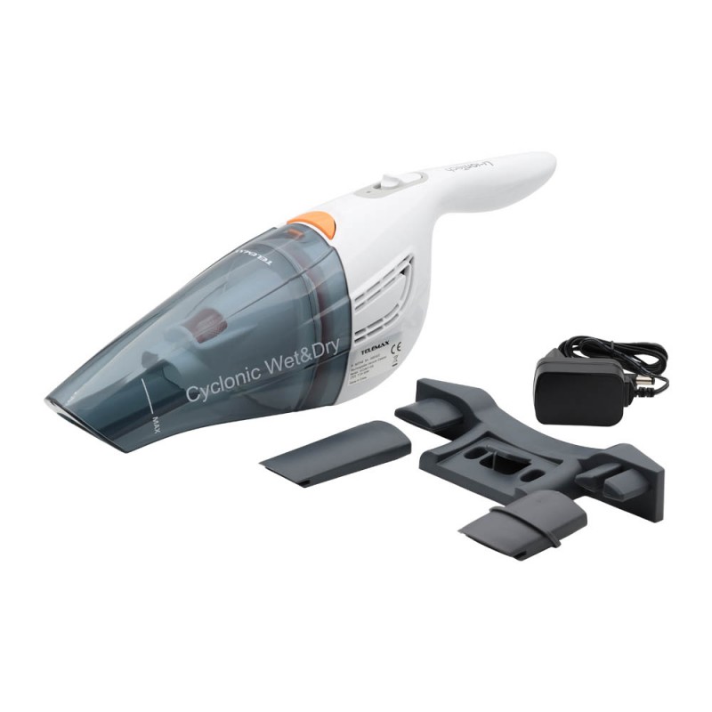 TELEMAX VC-3907GS Επαναφορτιζόμενο Σκουπάκι Χειρός 400ml Λευκό 