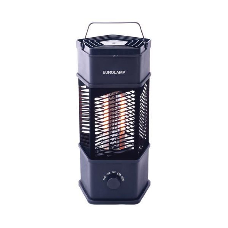EUROLAMP 300-42053 Πύργος περιστρεφόμενος Θερμαντικό σώμα 800W IPX4 CARBON TUBE (300-42053)