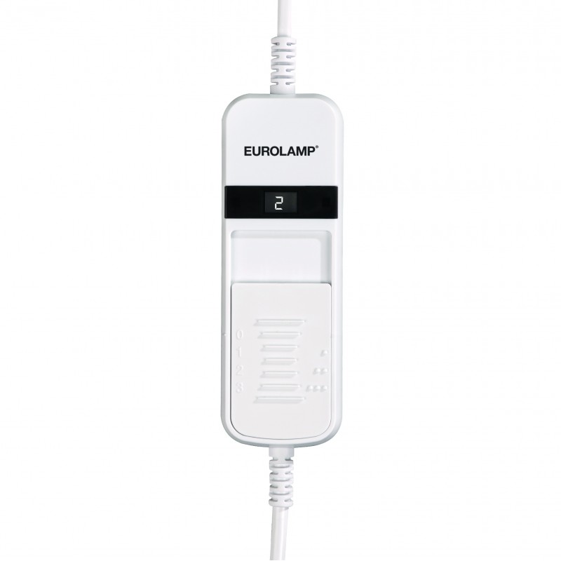 Eurolamp 300-29205 Ηλεκτρικό Υπόστρωμα Μονό Πλενόμενο με χειριστήριο 3 θέσεων, Χρονοδιακόπτη 60W