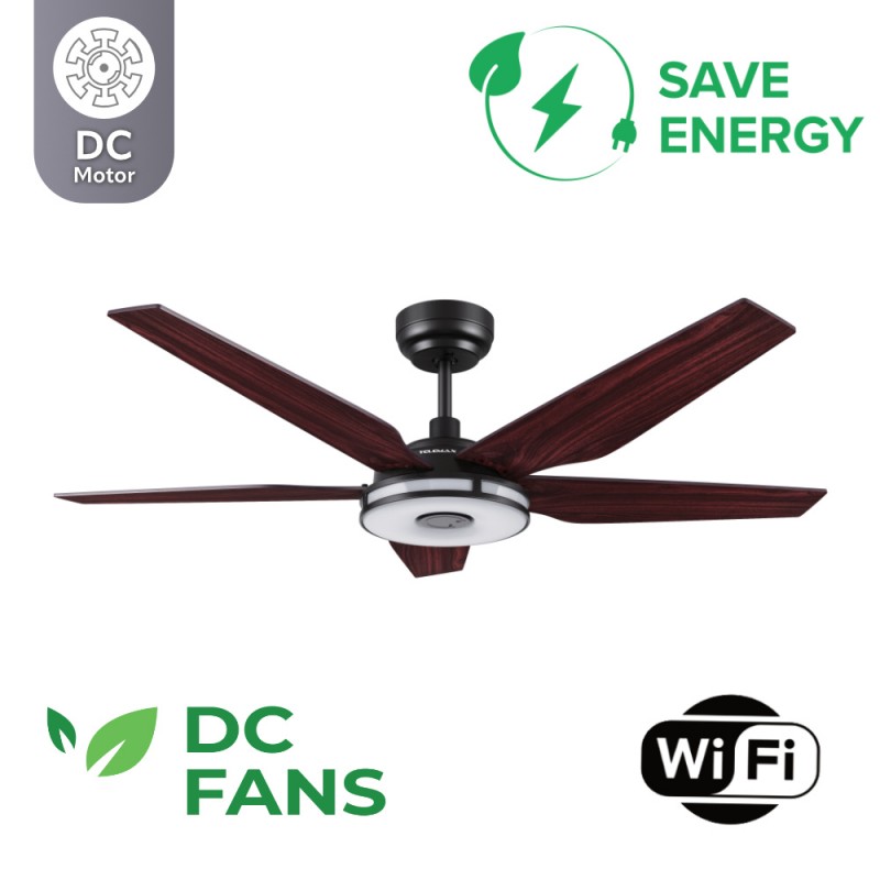 Telemax CES565SL  Ανεμιστήρας Οροφής DC με WI-Fi και Τηλεχειριστήριο Brown (30-0565)