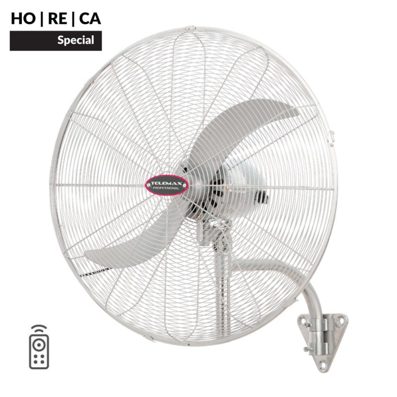 Telemax FW65 HORECA SPECIAL Ανεμιστήρας Επιτοίχιος με Τηλεχειριστήριο 66cm SILVER (30-2068)