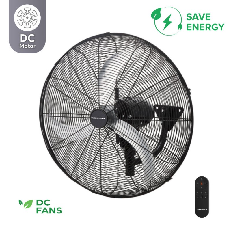 TELEMAX FW65-DC20AR Ανεμιστήρας Επιτοίχιος DC χαμηλής κατανάλωσης 110W 65cm (30-6520)