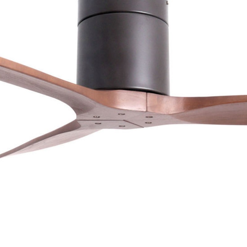 Primo PRCF-80665 Ανεμιστήρας Οροφής  DC Με Τηλεχειριστήριο με 3 καφέ φτερά  52'' 132εκ. Μαύρος (800665)
