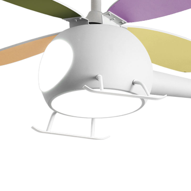 Primo PRCF-80679 Ανεμιστήρας Οροφής Helicopter  Kids Series DC 98εκ. Με Τηλεχειριστήριο LED 4Φτερά Λευκός (800679)