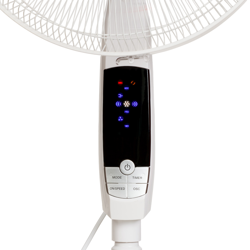 Osio OSF-9010 Λευκός ανεμιστήρας δαπέδου 16”, 3 ταχυτήτων με οθόνη και τηλεχειριστήριο-50W