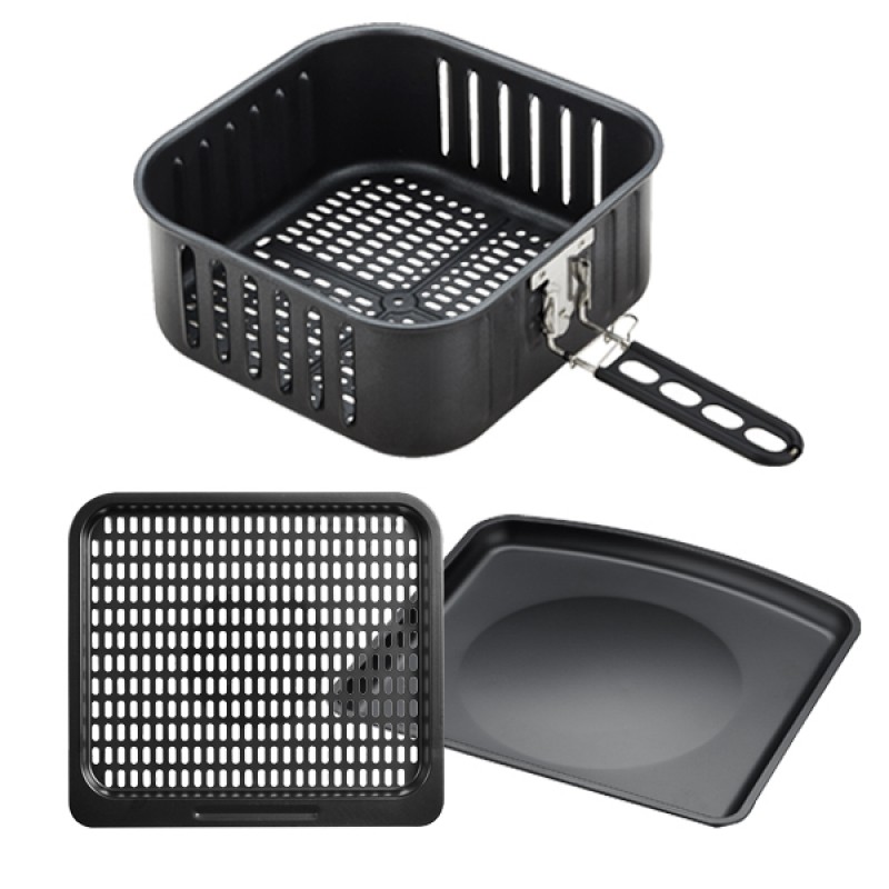 EUROLAMP 300-70044 Φριτεζα Αέρος XXL 12L με παράθυρο & αξεσουάρ 1800W Μαύρη-ΙNOX (300-70044)