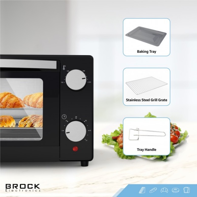 Brock TO-9001B Μίνι Φουρνάκι 9Lt 1500W  