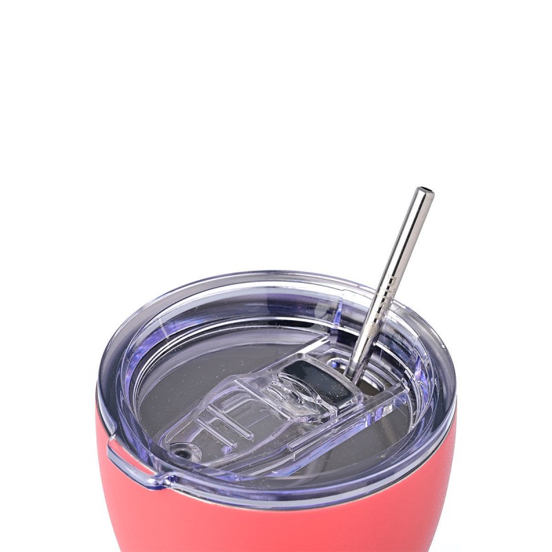 Estia Coffee Mug Save The Aegean Ποτήρι Θερμός με Καλαμάκι 350ml Fusion Coral (01-12199)