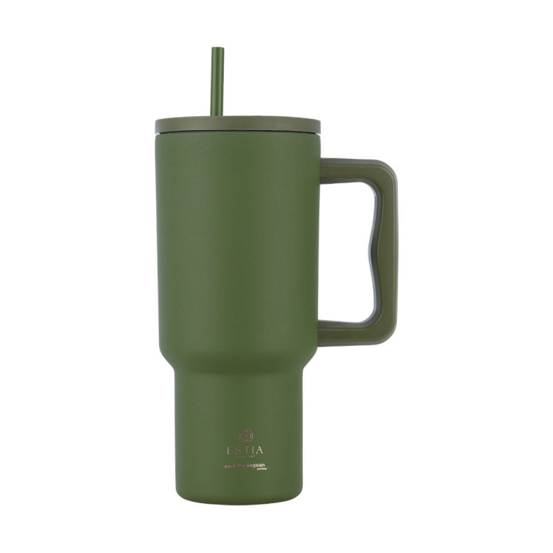 Estia 01-32104 Θερμός Straw Tumbler XL SAVE THE AEGEAN 900ml Forest Spirit (01-32104)