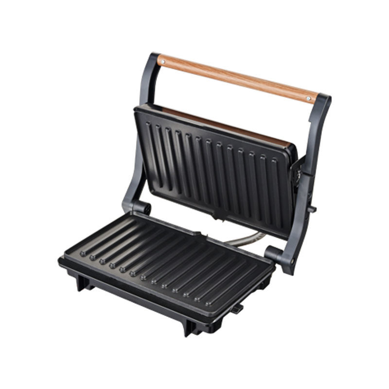 Primo PRPT-40492 Τοστιέρα Panini Αντικολλητικές πλάκες 1000W Wooden/Μαύρη 