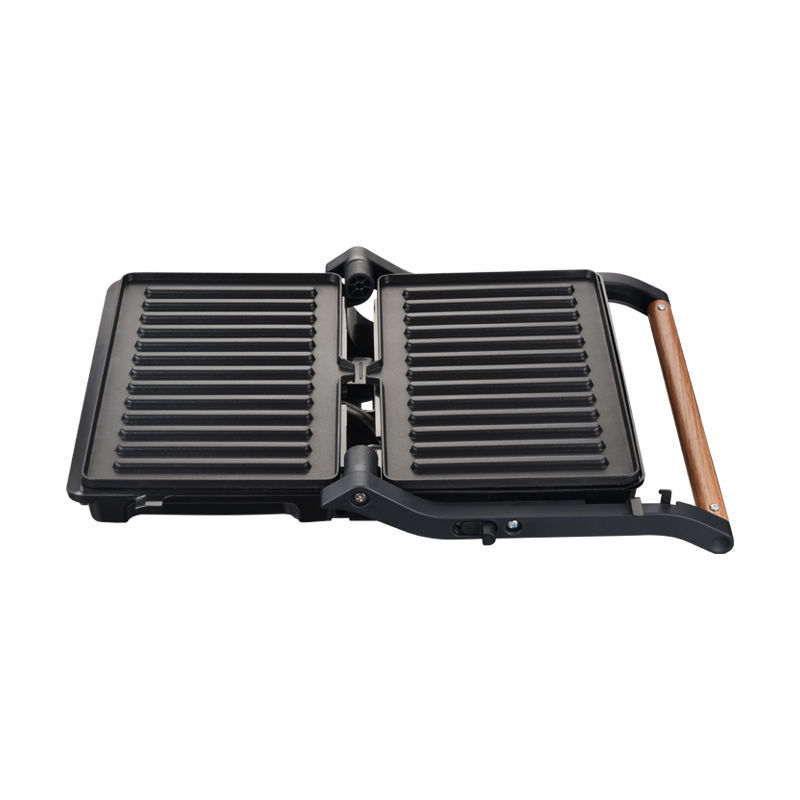 Primo PRPT-40492 Τοστιέρα Panini Αντικολλητικές πλάκες 1000W Wooden/Μαύρη 