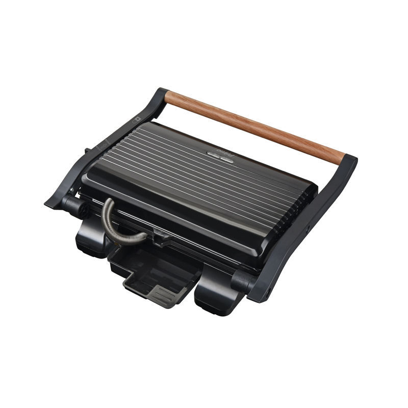 Primo PRPT-40492 Τοστιέρα Panini Αντικολλητικές πλάκες 1000W Wooden/Μαύρη 