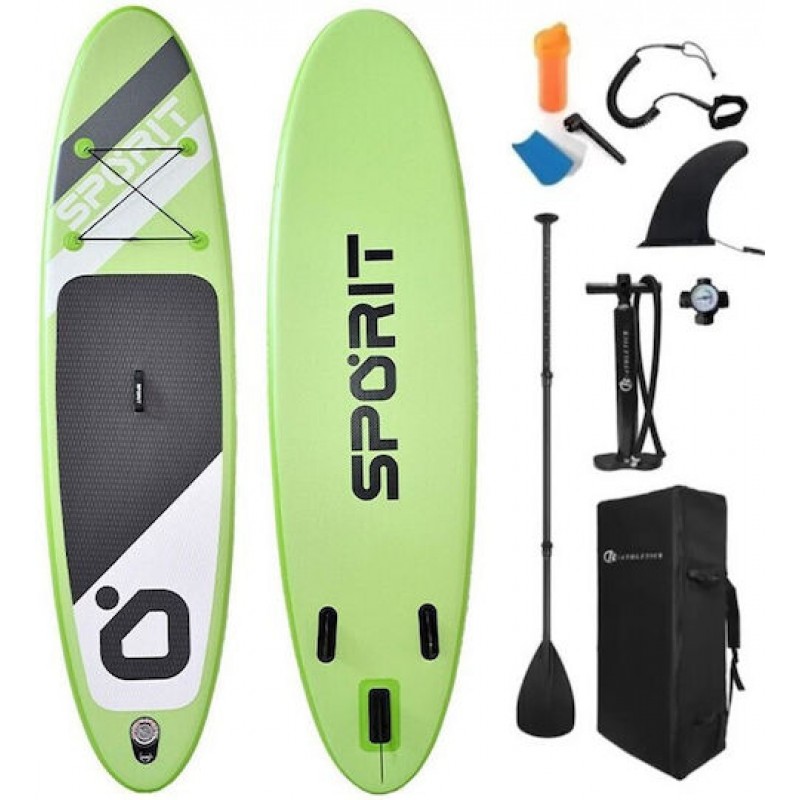 Φουσκωτή Σανίδα Sup Sporit Green 10'' με κουπί αξεσουάρ και σακίδιο μεταφοράς με μήκος 3.05m (SPT305-002)
