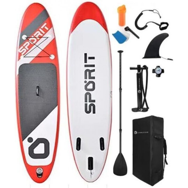 Φουσκωτή Σανίδα Sup Sporit Red 10'' με κουπί αξεσουάρ και σακίδιο μεταφοράς με μήκος 3.05m (SPT305-016)