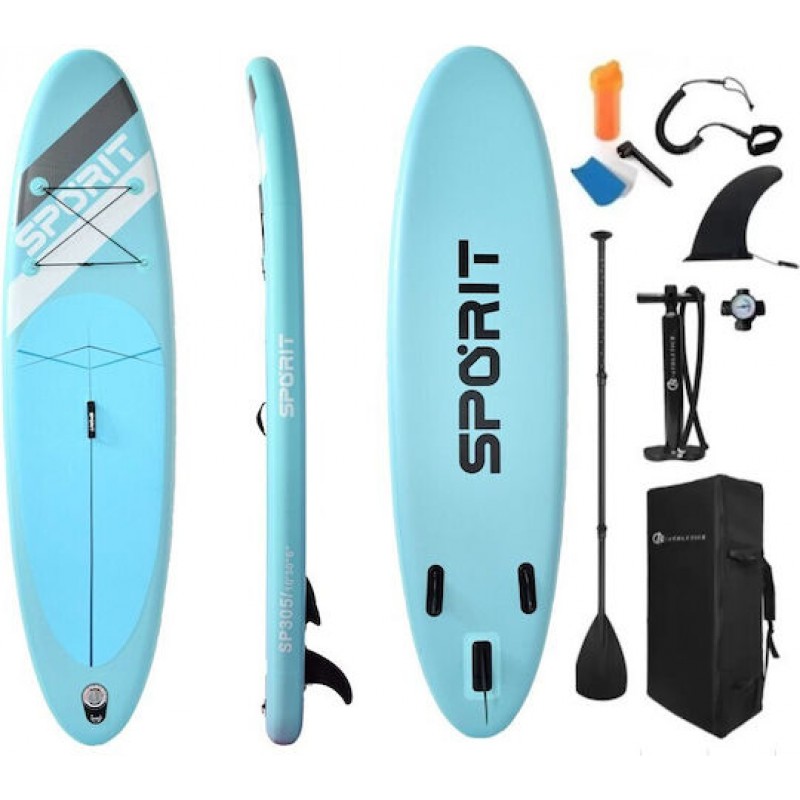 Φουσκωτή Σανίδα Sup Sporit 10'' με κουπί αξεσουάρ και σακίδιο μεταφοράς με μήκος 3.05m (SPT305-016)
