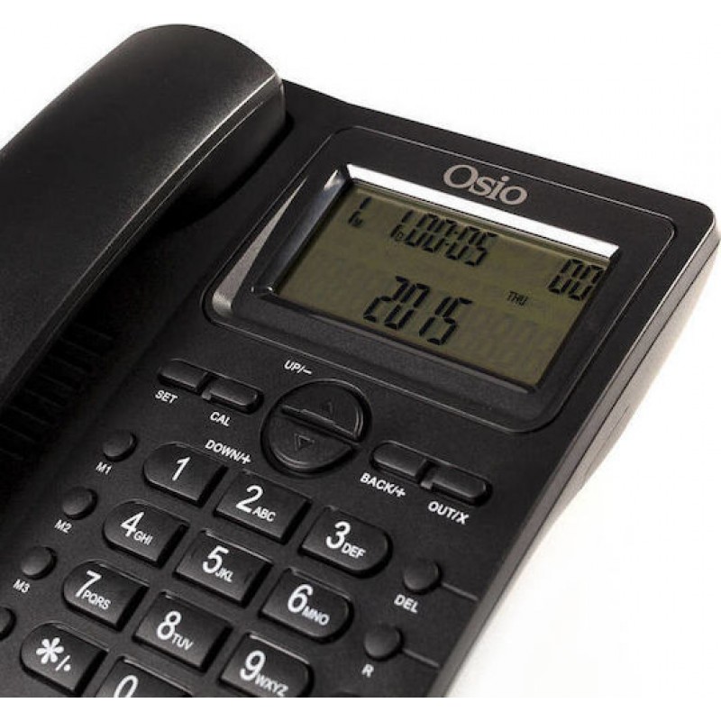 Osio OSW-4710B Μαύρο Ενσύρματο τηλέφωνο με οθόνη (110087-0013) Osio OSW-4710B Μαύρο Ενσύρματο τηλέφωνο με οθόνη (110087-0013)