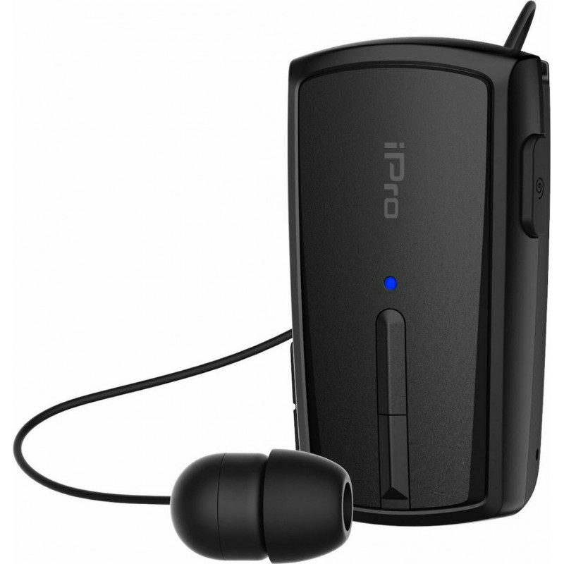 iPro RH120 In-ear Bluetooth Handsfree Ακουστικό Πέτου Μαύρο