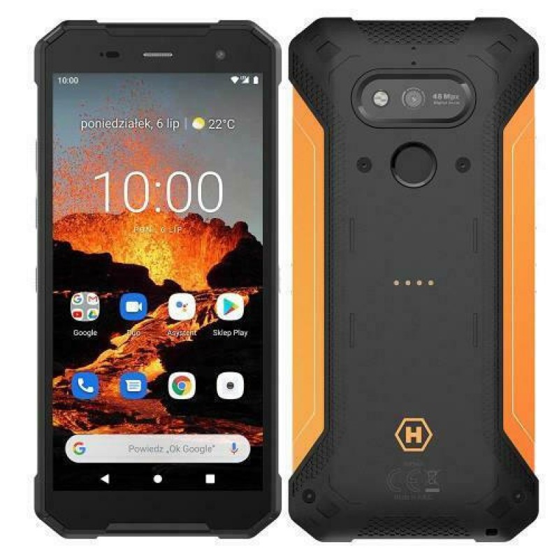 Hammer Explorer Pro Κινητό Smartphone (Dual SIM) 128GB/6GB RAM NFC Μαύρο-Πορτοκαλί