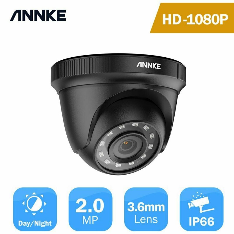 Annke C51BL Έγχρωμη Κάμερα Παρακολούθησης 1080p Αδιάβροχη ΙΡ66 με Φακό 3.6mm Μαύρο