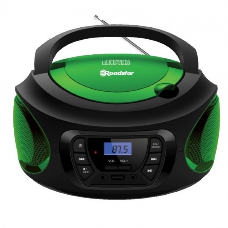  Roadstar CDR-365U Φορητό Ηχοσύστημα με CD / MP3 / USB / Ραδιόφωνο Πράσινο