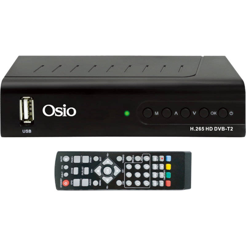 Osio OST-3540D Ψηφιακός δέκτης με USB DVB-T/T2 Full HD H.265 MPEG-4 