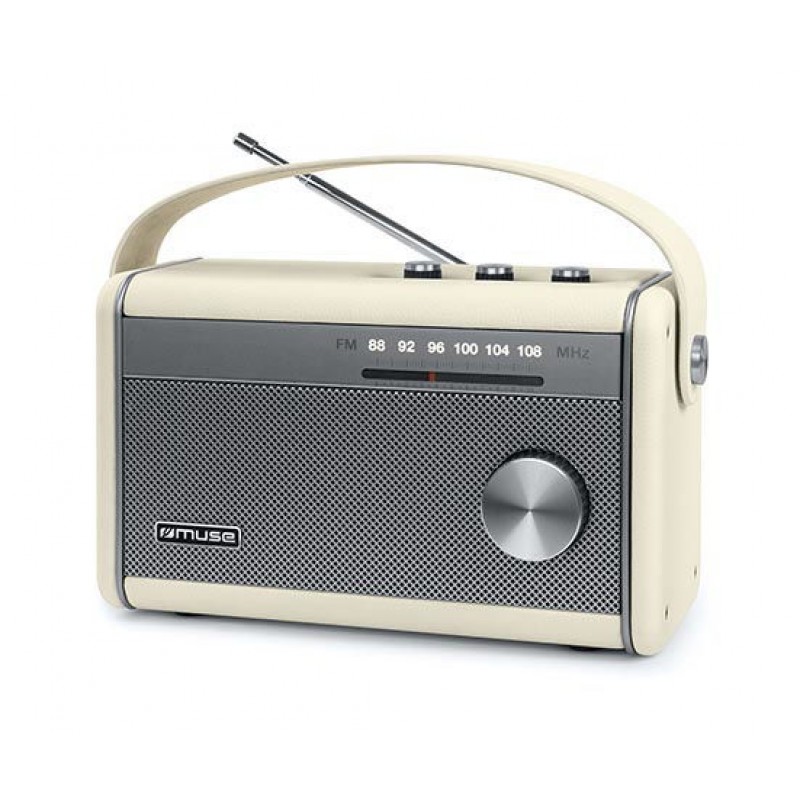 MUSE M-098SC Ραδιόφωνο  Μπαταρίας-Ρεύματος με Bluetooth Κρεμ (230241)