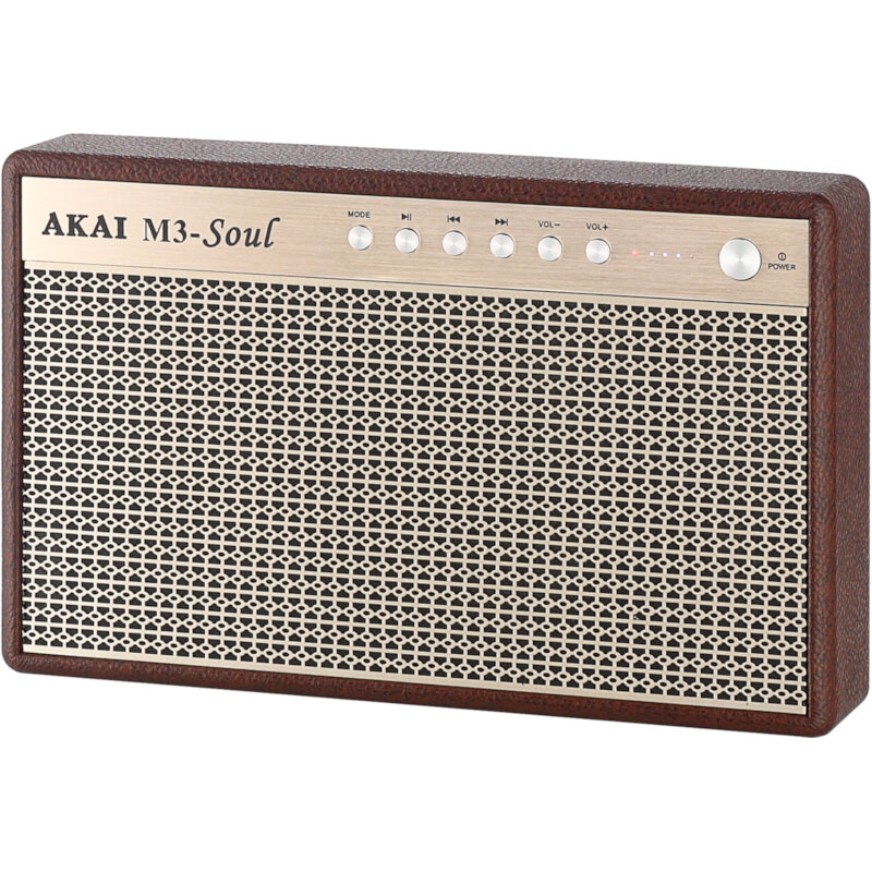 Akai M3-Soul Φορητό Ηχείο Bluetooth με USB, Aux-In και USB για Φόρτιση 20W RMS Χρώμα Coffee