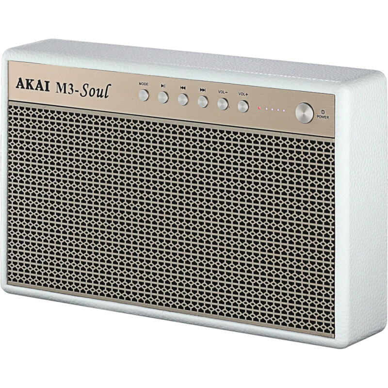 Akai M3-Soul Φορητό Ηχείο Bluetooth με USB, Aux-In και USB για Φόρτιση 20W RMS Λευκό