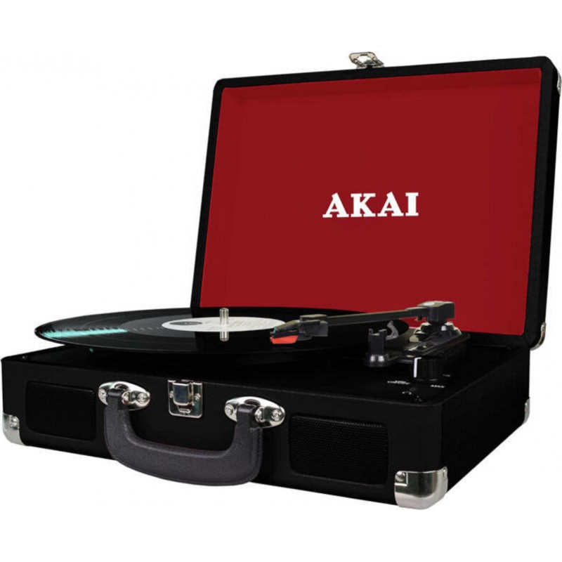 Akai ATT-E10 Βαλιτσάκι Πικάπ με Θύρα USB, Θύρα κάρτας SD, Aux-In και Ενσωματωμένα Ηχεία 3W 