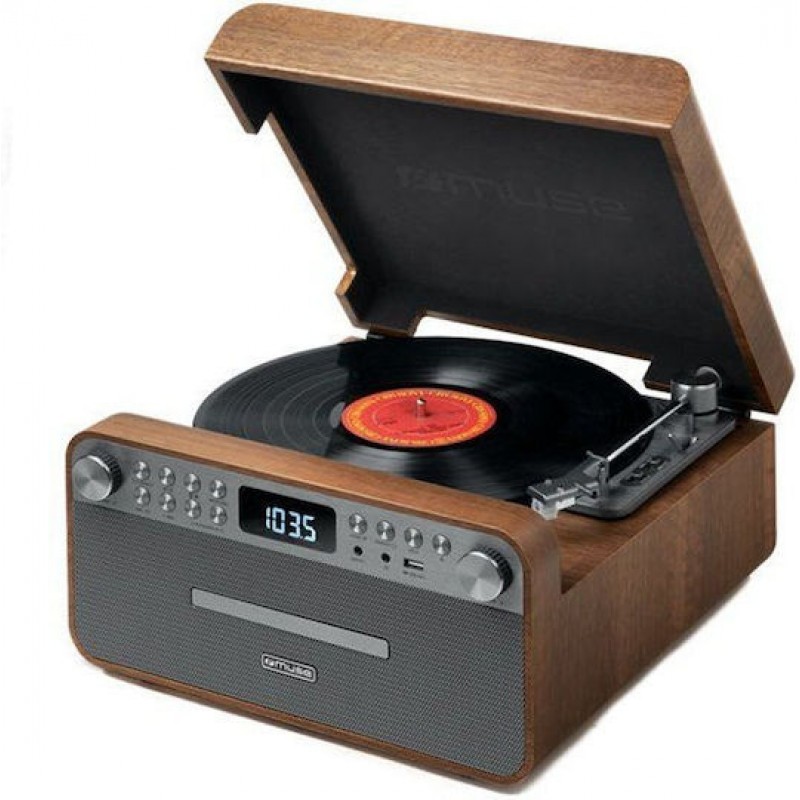 Muse  MT-118AΤ Πικάπ-Ραδιόφωνο με USB & Bluetooth Wooden (230245)