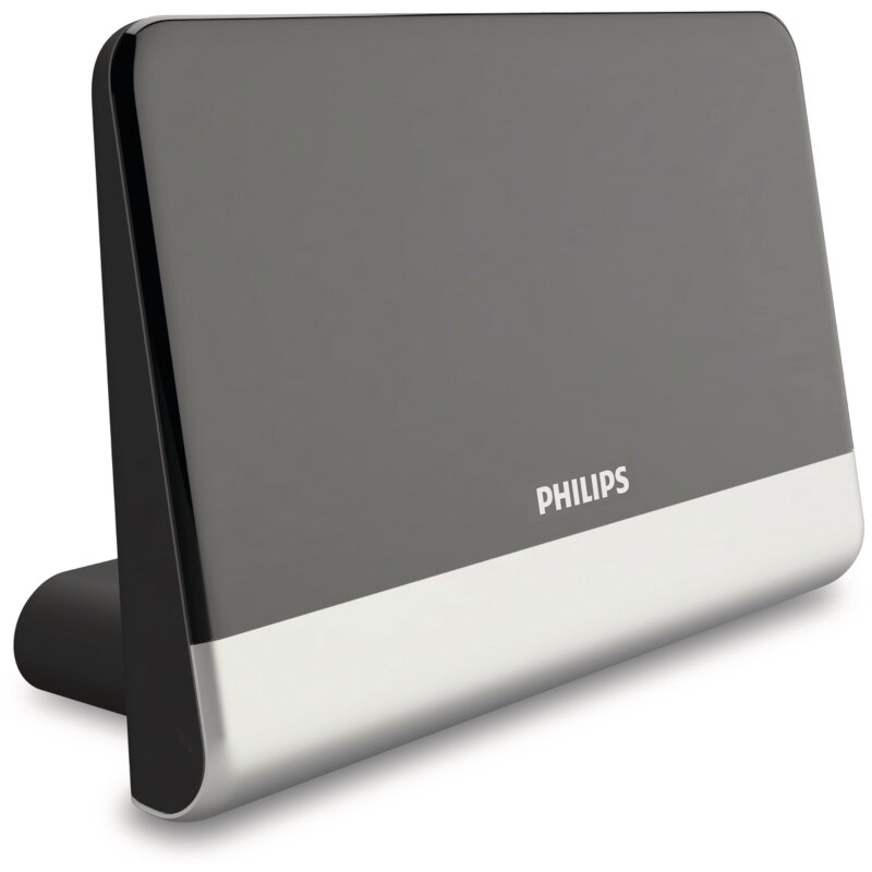 Philips SDV6222/GRS Εσωτερική Κεραία Τηλεόρασης  HDTV/4K/UHF/VHF/FM  με Eνισχυτή 48 dB και Φίλτρο GSM